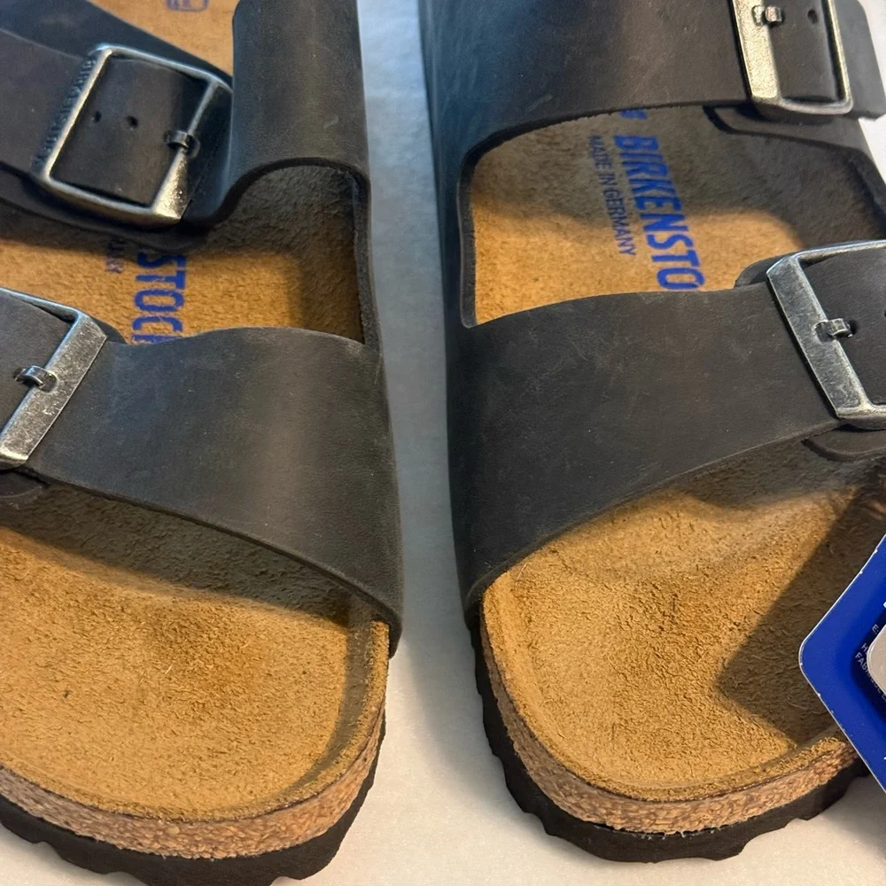 Birkenstock Arizona Soft Footbed. Oiled Leather Black. Unisex. EU 41 - Picture 2 of 12